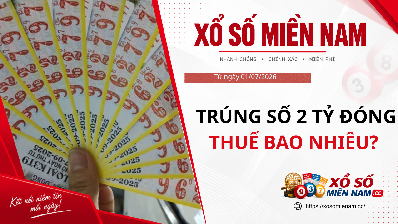 Trúng số 2 tỷ đóng thuế bao nhiêu? Còn lại bao nhiêu?